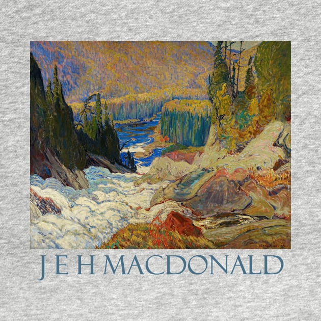 Falls, Montreal River by J E H MacDonald by Naves